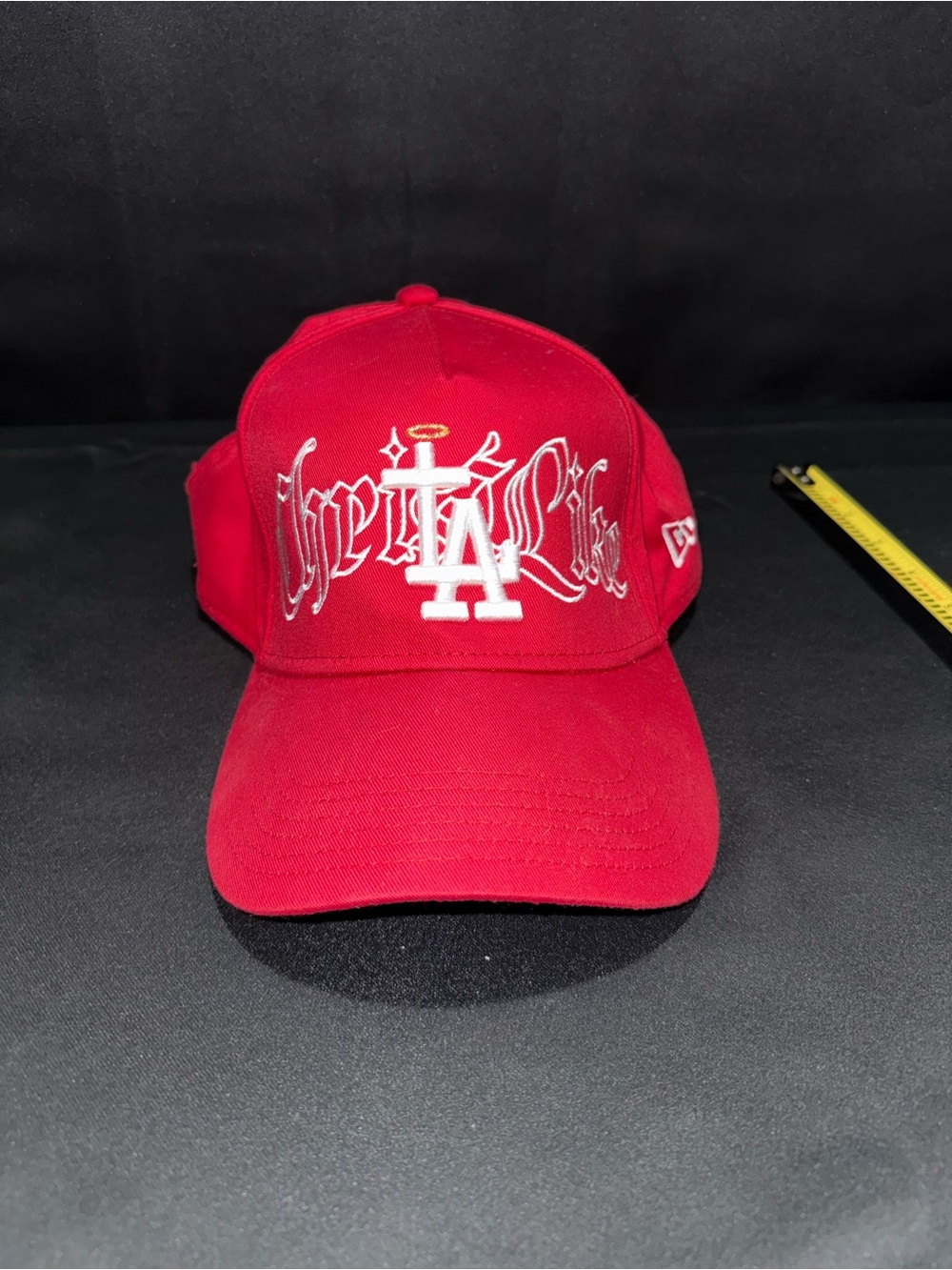 OTTO Red Baseball Cap with White LA Embroidery